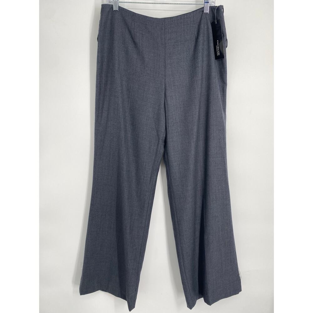 Jones New York Pants Women’s 12‎ Gray Wool Dress Wide Leg Professional Career